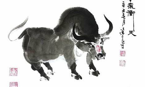 Check out these water-ink paintings to welcome the Year of the Ox