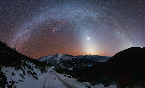 Amazing starry sky seen through lenses of photographer
