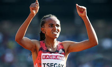 Tsegay renews women's world indoor 1,500m record