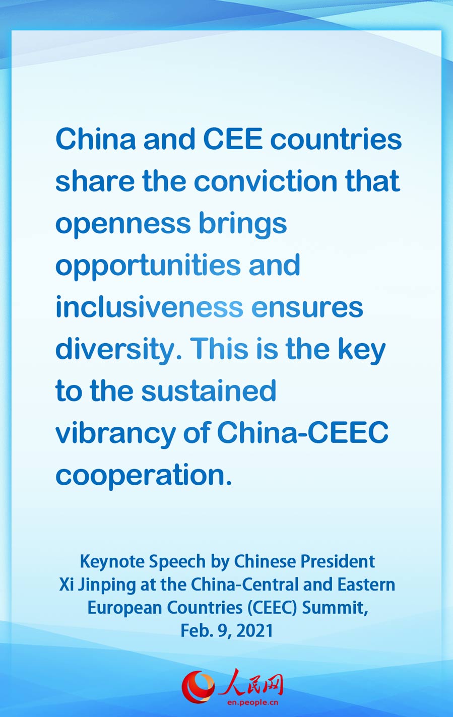 Highlights of the keynote speech by Chinese President Xi Jinping at the China-CEEC Summit