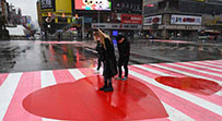 Zebra crossings painted pink to greet International Women's Day