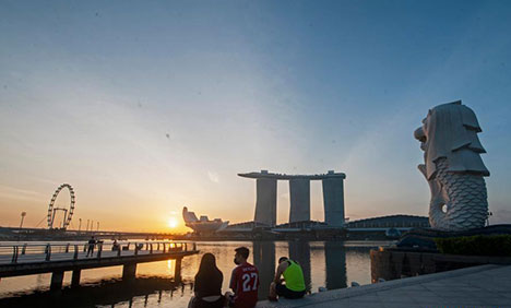 Sunrise view in Singapore