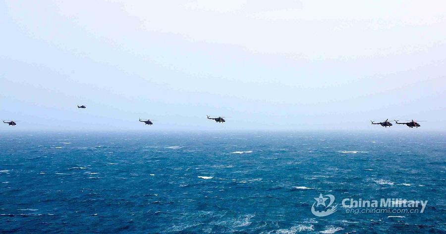 Helicopters in joint training exercise
