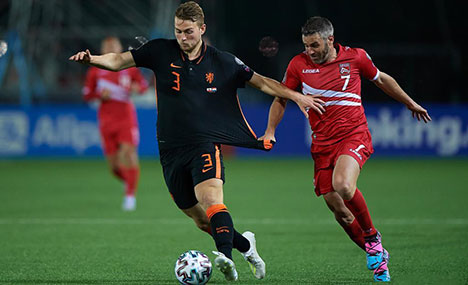 FIFA World Cup 2022 qualifying match: Gibraltar vs. the Netherlands