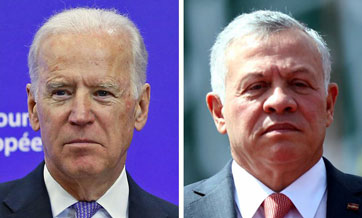 Biden voices support to Jordan's king, affirming two-state solution