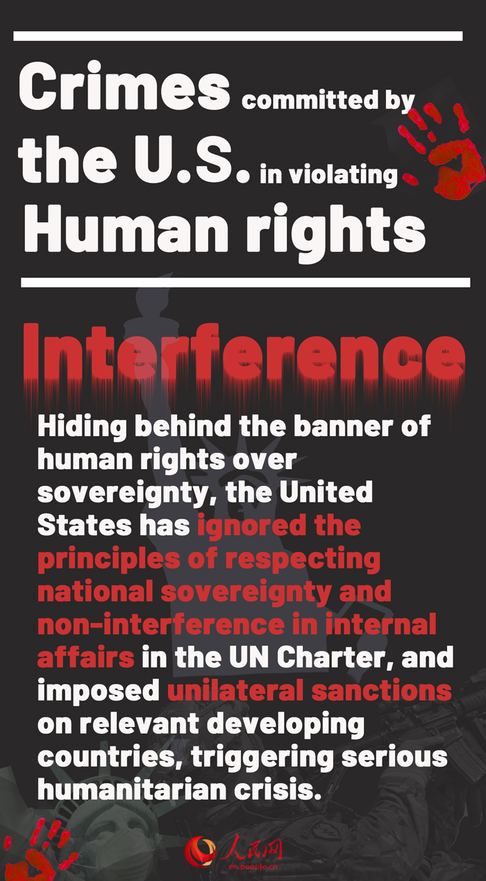 Five Kinds Of Crimes Committed By The U S In Violating Human Rights 4 People S Daily Online