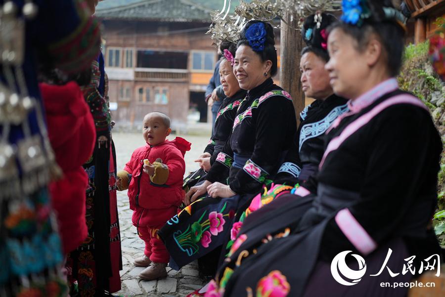 Village of the 'long-skirt Miao' in SW China's Guizhou