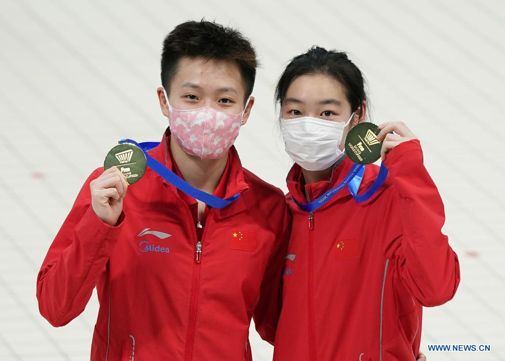 China wins women's 3m synchronised final during FINA Diving World Cup