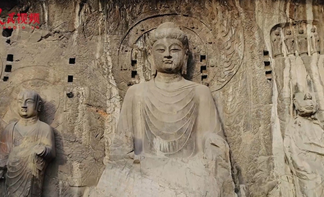 Assemblage of wall sculptures, the treasures of Longmen