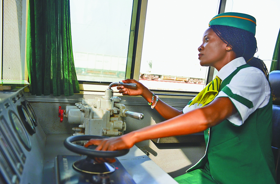 First female train driver in Nigeria pursuing dream on China-constructed rail line
