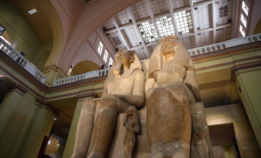 People visit Egyptian Museum in Cairo