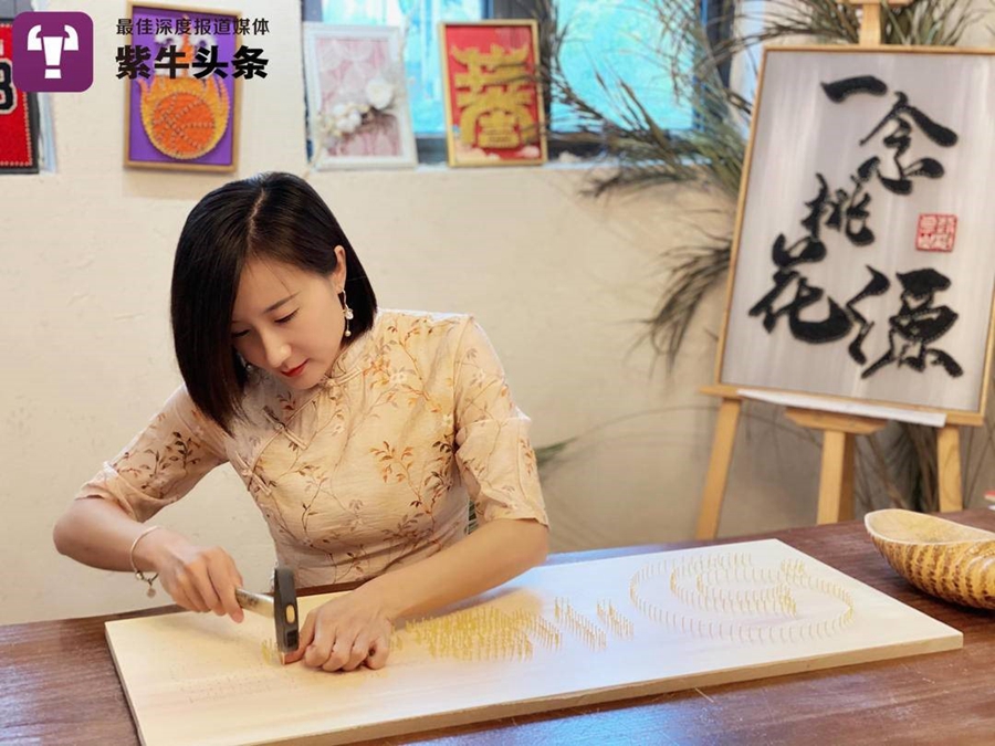 Chinese artist earns up to 1 million yuan a year making innovative pushpin paintings