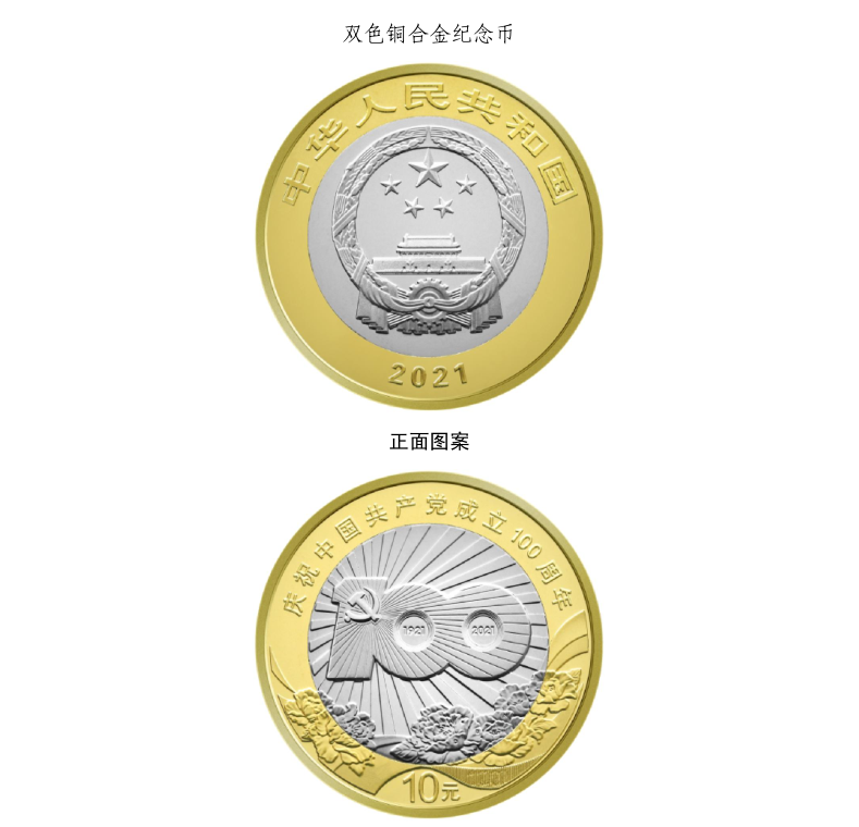 Central bank to issue commemorative coins in celebration of 100th anniversary of Communist Party of China 