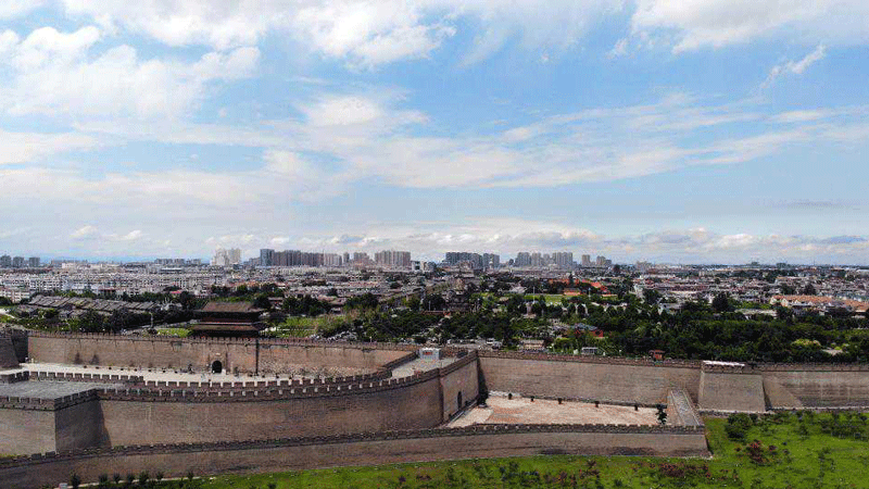 Scenery of Zhengding ancient town after rain in Shijiazhuang, N China