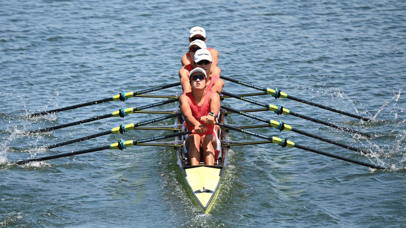 Men's Double Sculls Heat of rowing event of Tokyo Olympics