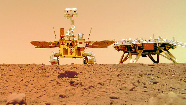 China's Mars rover travels 585 meters on red planet