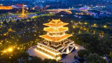 Aerial view of Tangshan City
