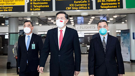 Chinese ambassador Qin Gang arrives in U.S.