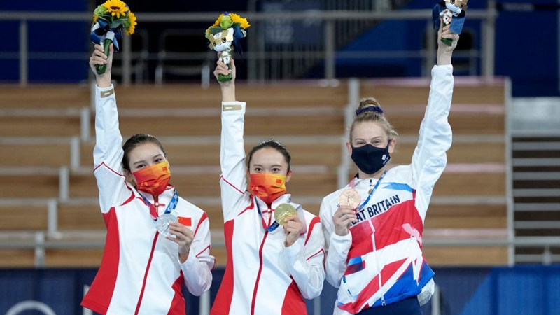 China claims gold, silver in women's trampoline final at Tokyo Olympics