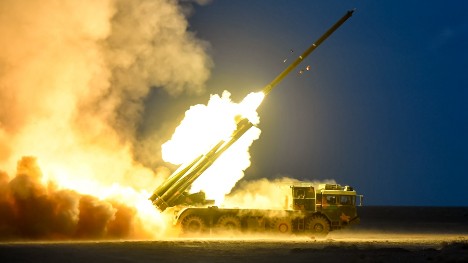 Night raid exercise in desert