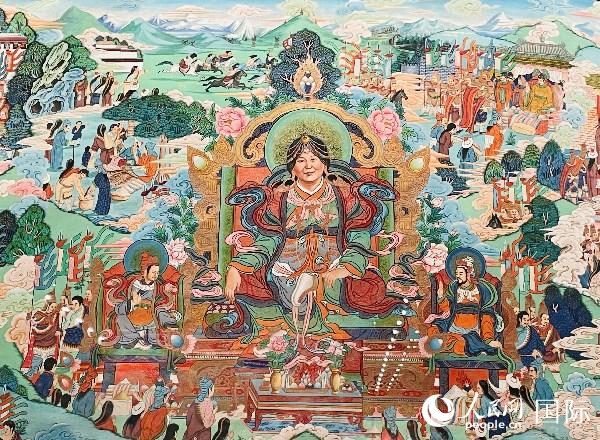 A glimpse of world’s longest thangka painting