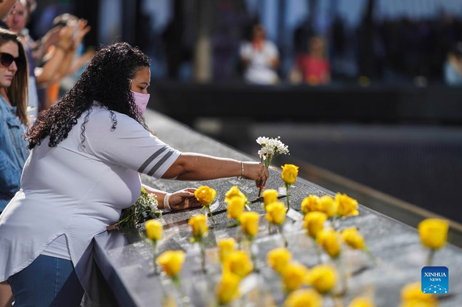 9/11 victims commemorated in New York, U.S.