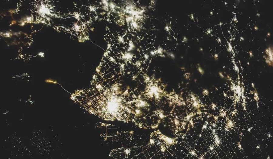 Stunning images of lights illuminating Chinese cities taken by China's Shenzhou 12 astronauts