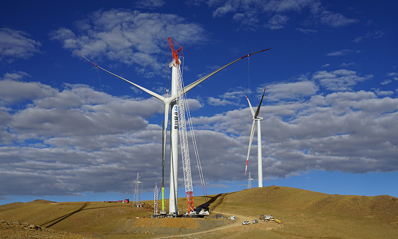 Installation of generating units completed at world’s highest-altitude wind farm in SW China’s Tibet