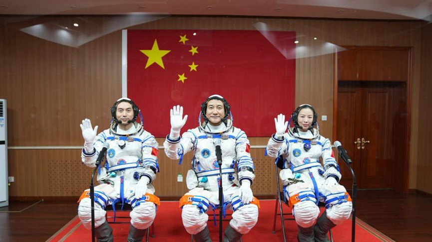 See-off ceremony held for Chinese astronauts of Shenzhou-13 mission