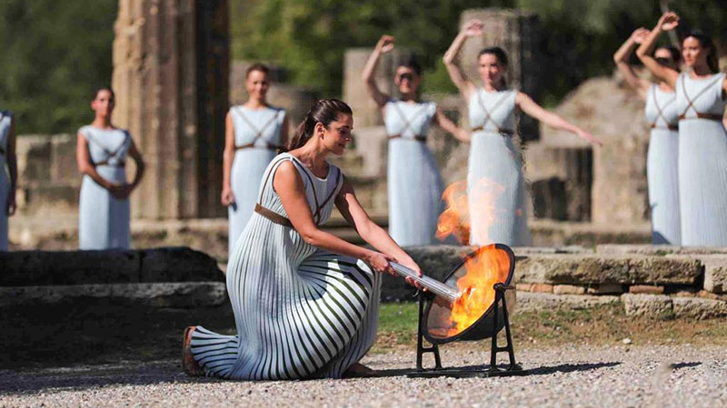 Olympic Flame for Beijing 2022 Winter Games lit in Ancient Olympia