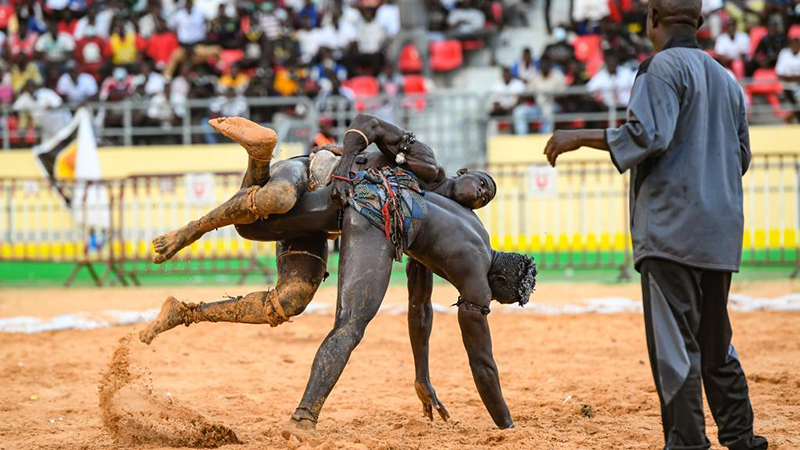 In pics: China-aided wrestling arena in Dakar, Senegal