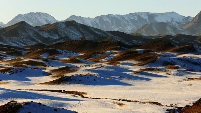 Winter scenery of NW China's Gangjige Mountain