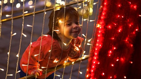 Mideast in Pictures: Christmas decorations light up downtown Beirut