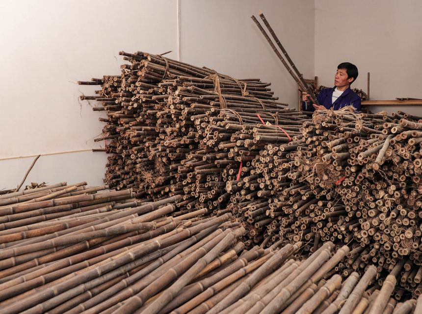 Man in SW China’s Guizhou devotes 30 years to bamboo flute carving