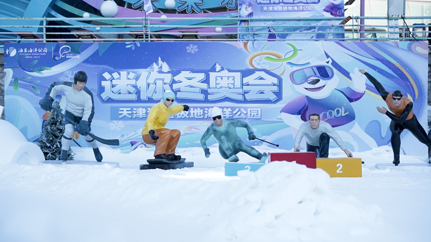 Polar Ocean Park in Tianjin holds “mini Winter Olympics”
