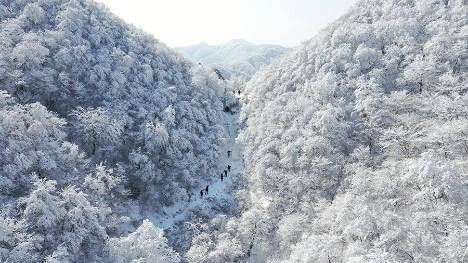 Enchanting sight after snowfall at Jingshe Ancient Road in E China's Anhui