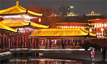 Lanterns lit up to celebrate Lantern Festival in Xi'an, NW China's Shaanxi