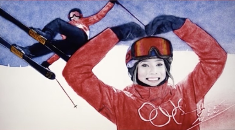 Wonderful moments of the Beijing Olympics in sand paintings