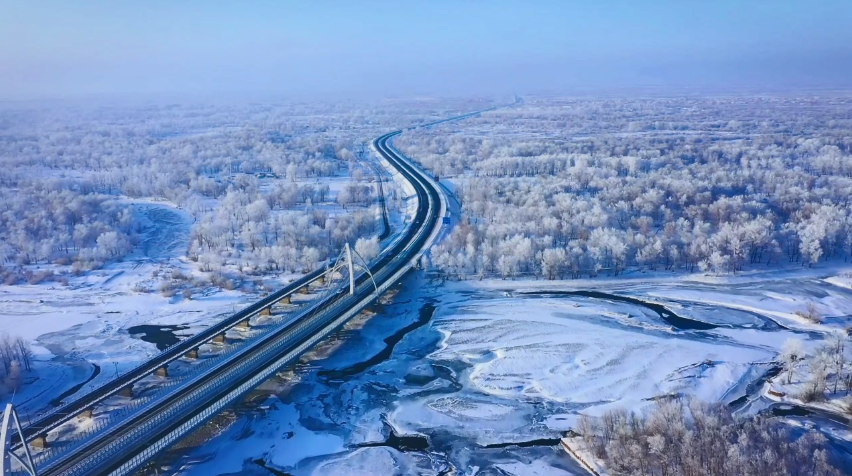 Rime ice forests dazzle in Burqin, NW China's Xinjiang