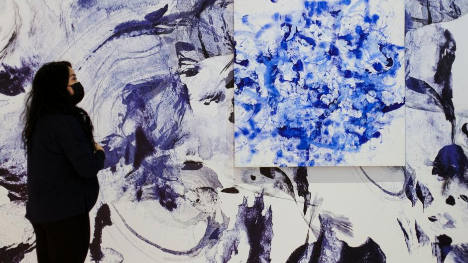 Art works using AI technology on exhibition in Vancouver