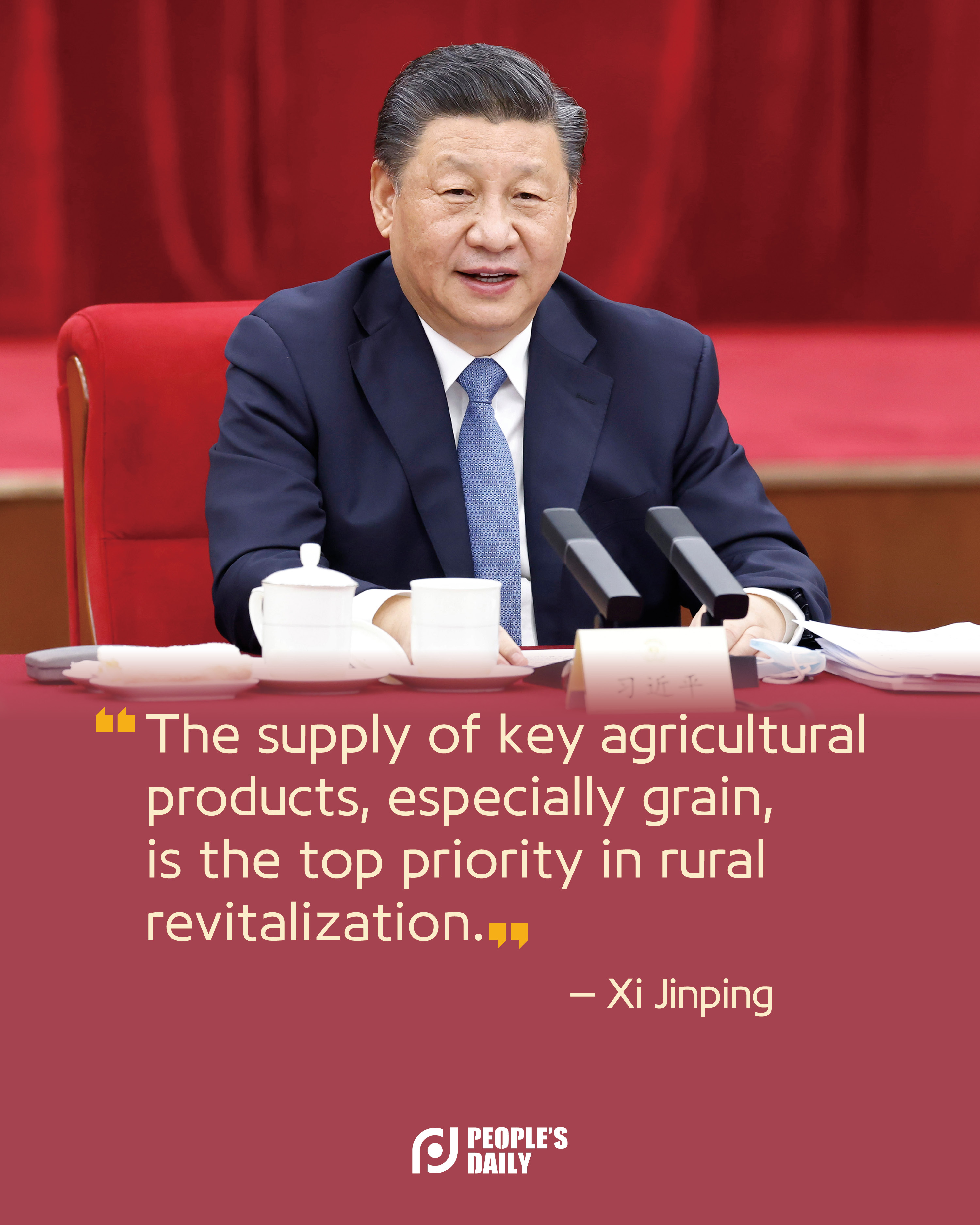 President Xi stresses food security at two sessions