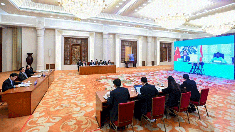 Senior Chinese official meets Nigerien parliament official via video link