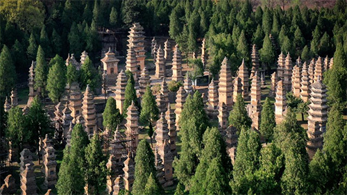 Historic monuments in Dengfeng, central China