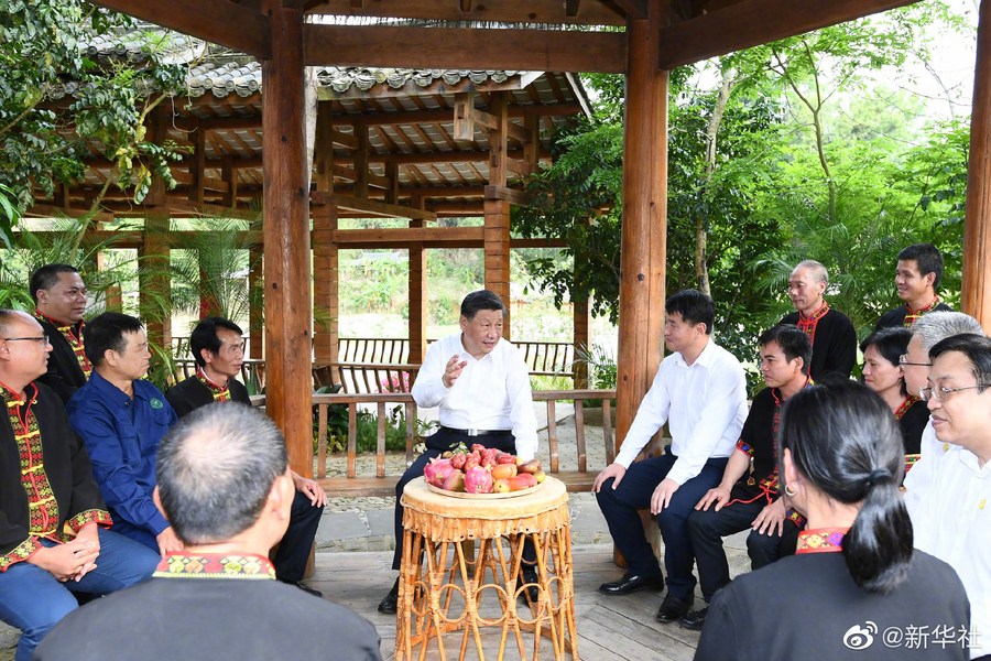 Where Xi inspected in Hainan