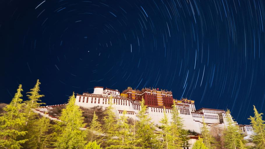 In pics: star trails over Potala Palace in Lhasa, Tibet