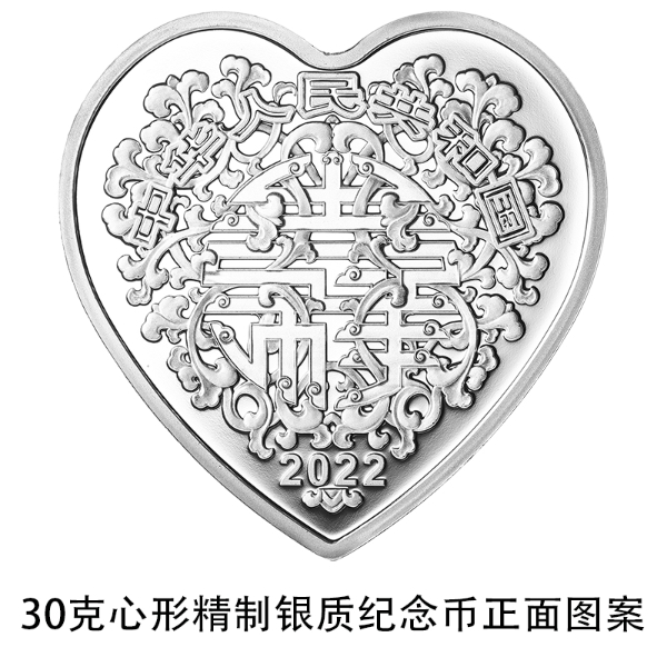 China’s central bank to issue commemorative coins on cultural theme of auspiciousness, including two heart-shaped coins