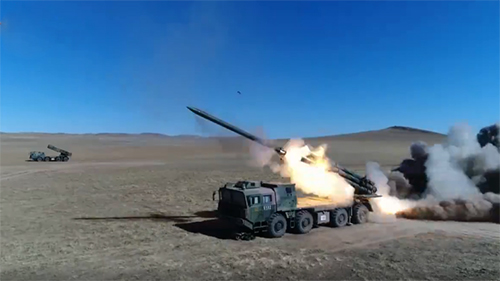 Behold People's Liberation Army's powerful multiple rocket launchers