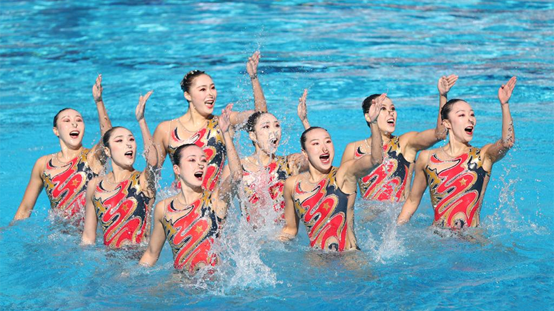 China wins artistic swimming team technical at FINA Worlds