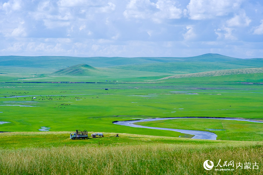 Picturesque summer scenery of Hulun Buir Grassland in N China’s Inner Mongolia