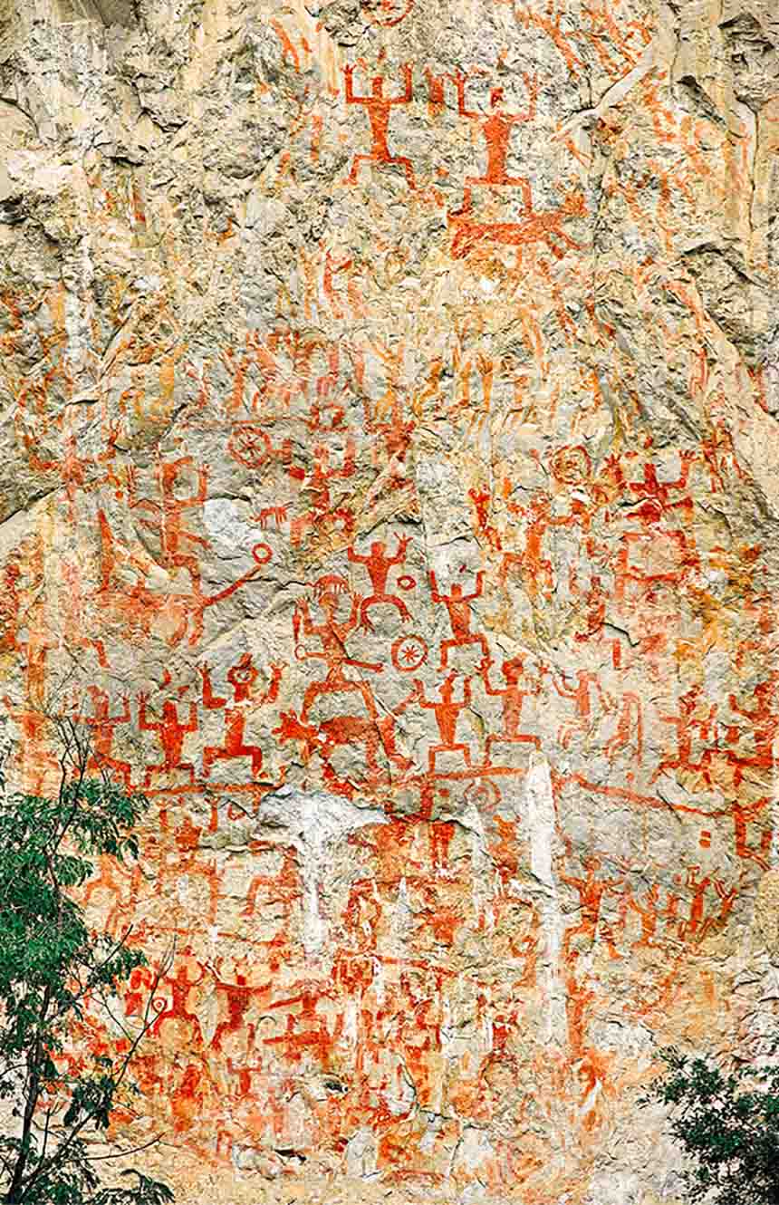 Cultural treasure of Zhuang ethnic group: Zuojiang Huashan Rock Art Cultural Landscape